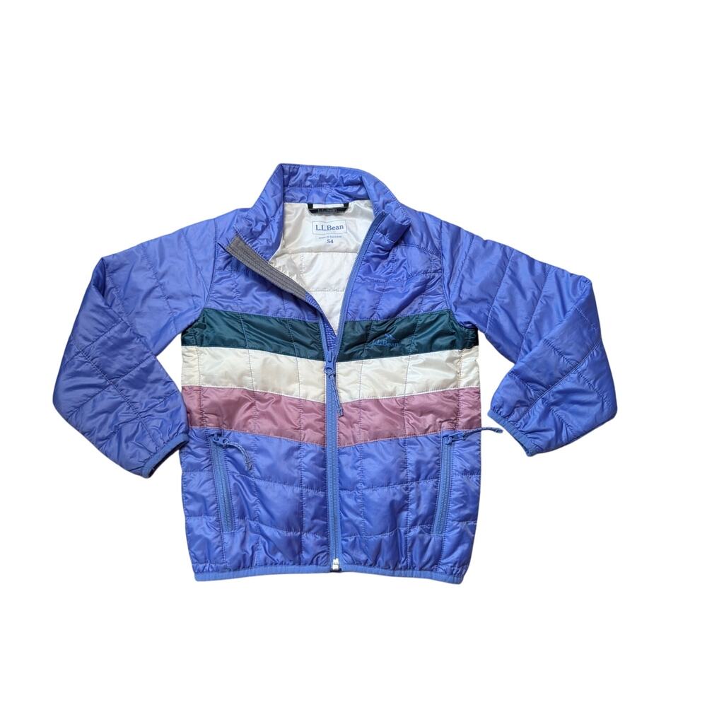 L.L. Bean Kids PrimaLoft Packaway Quilted Water Resistant Winter Jacket Size S/4